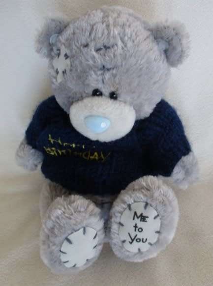 CUTE TATTY TEDDY  (ME TO YOU) IN HIS HAPPY BIRTHDAY JERSEY!!
