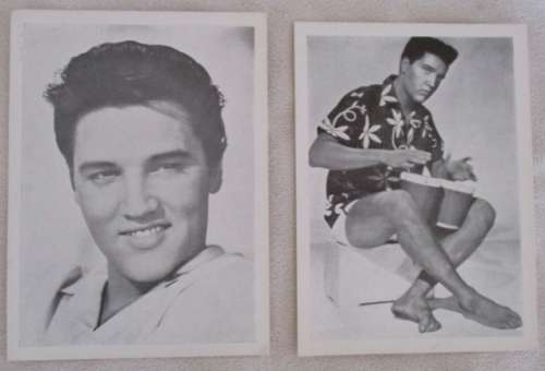 TWO VINTAGE 1950's POSTCARDS OF ELVIS