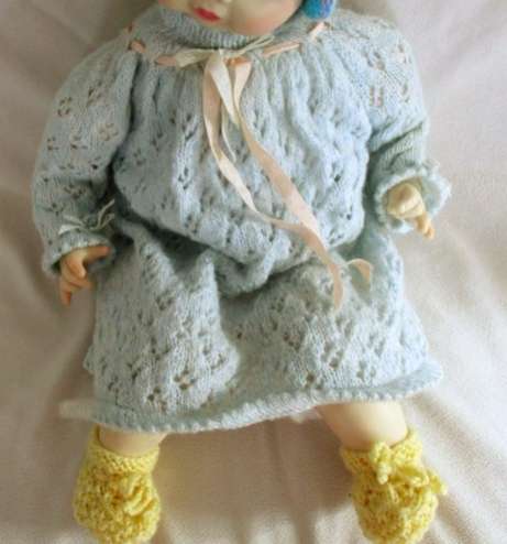 SWEET LARGE VINTAGE 1961 BABY DOLL - 50CM TALL - MARKED 'JD/ PLATED MOULDE INC 1961' ON BACK OF HEAD