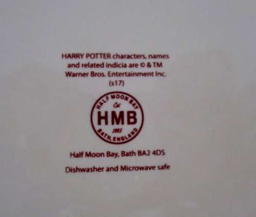 FOR THE HARRY POTTER FAN - PORCELAIN/CERAMIC BREAKFAST DISH AND PLATE