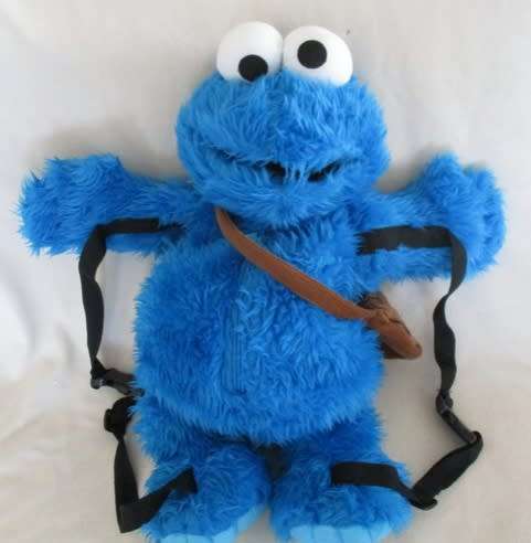 A SPECIAL BACK BAG - MUPPET ELMO FROM SESAME STREET - BLUE VERSION