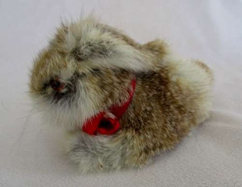 THE SOFTEST, CUTEST BUNNY RABBIT MADE FROM ARTIFICIAL 'REAL FUR'