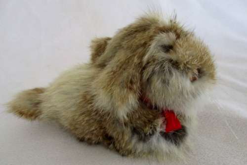 THE SOFTEST, CUTEST BUNNY RABBIT MADE FROM ARTIFICIAL 'REAL FUR'