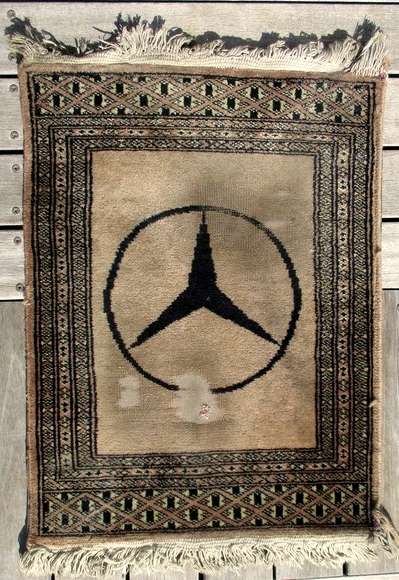 FOR THE MERCEDES BENZ OWNER - HOW UNIQUE AND LUXURIOUS - TWO GENUINE PERSIAN CARPET CAR MATS!!