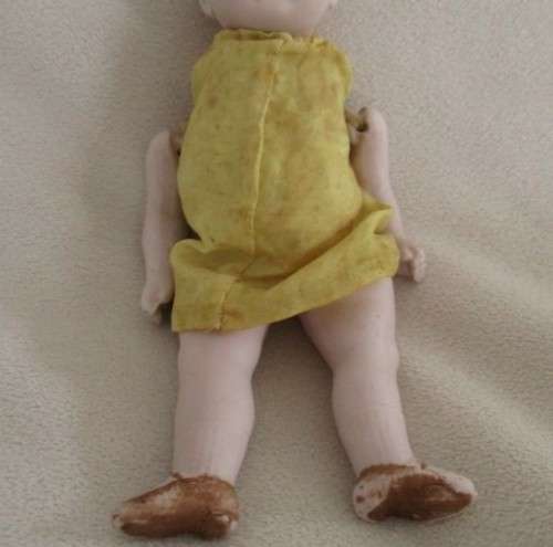 STRAIGHT OUT OF THE ATTIC - AN ANTIQUE GERMAN BISQUE DOLL WITH OPEN/CLOSE EYES  TO RESTORE!!