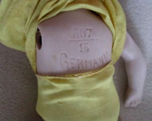 STRAIGHT OUT OF THE ATTIC - AN ANTIQUE GERMAN BISQUE DOLL WITH OPEN/CLOSE EYES  TO RESTORE!!