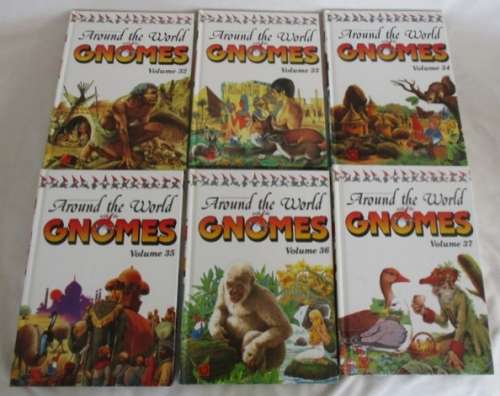BEAUTIFULLY ILLUSTRATED, GREAT FUN & EDUCATIONAL - AROUND THE WORLD WITH THE GNOMES - 23 HARD COVERS
