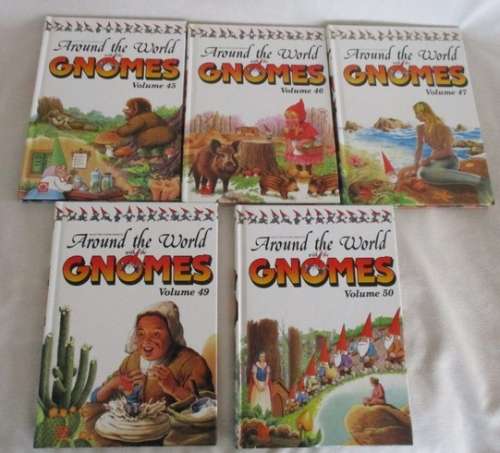 BEAUTIFULLY ILLUSTRATED, GREAT FUN & EDUCATIONAL - AROUND THE WORLD WITH THE GNOMES - 23 HARD COVERS