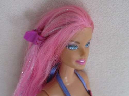 MATTEL BARBIE DOLL WITH LOVELY LONG SOFT PINK HAIR