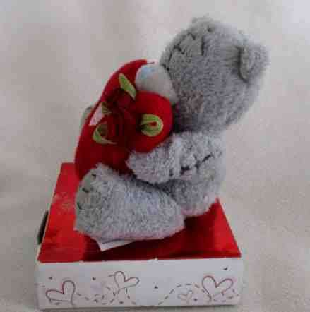 A TINY TATTY TEDDY  (ME TO YOU) STILL MOUNTED ON ORIGINAL BOX