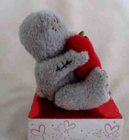 A TINY TATTY TEDDY  (ME TO YOU) STILL MOUNTED ON ORIGINAL BOX