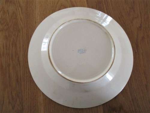 FOUR DIFFERENT-SIZED BLUE AND WHITE WILLOW PATTERN PLATES (TWO MARKED JAPAN) - NICE DISPLAY!