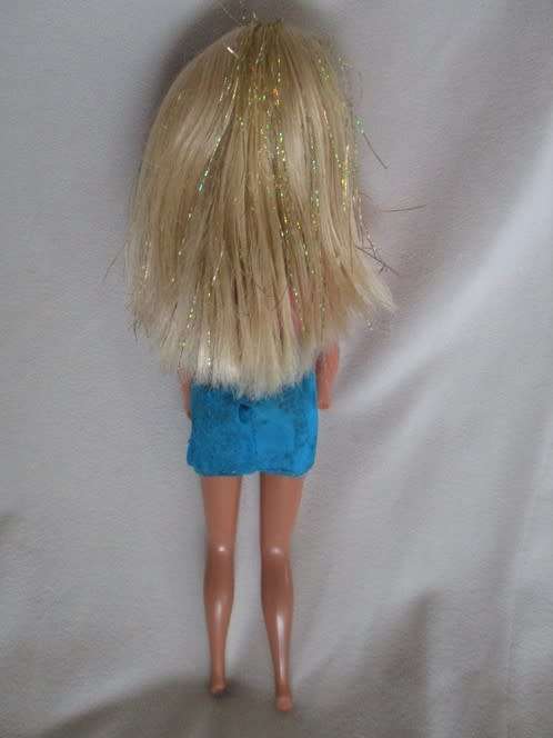 MATTEL BARBIE DOLL WITH LOVELY PINK HIGHLIGHTS AND TINSEL IN HER HAIR (INDONESIA)