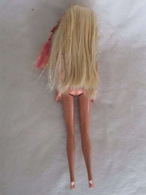 MATTEL BARBIE DOLL WITH LOVELY PINK HIGHLIGHTS AND TINSEL IN HER HAIR (INDONESIA)