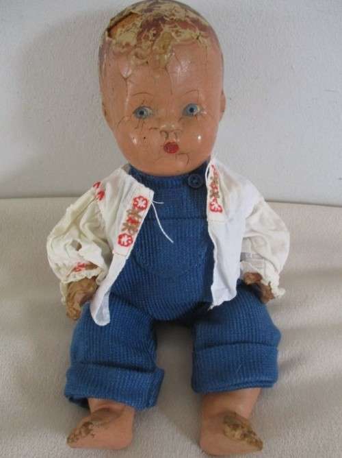 STRAIGHT OUT OF THE ATTIC - AN ANTIQUE COMPOSITION DOLL