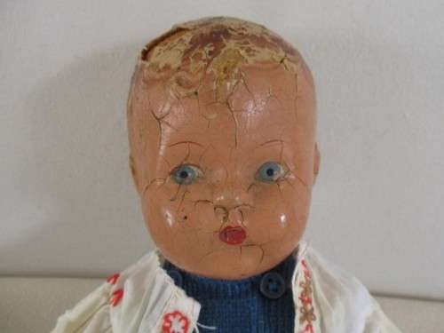 STRAIGHT OUT OF THE ATTIC - AN ANTIQUE COMPOSITION DOLL