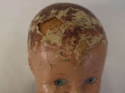 STRAIGHT OUT OF THE ATTIC - AN ANTIQUE COMPOSITION DOLL