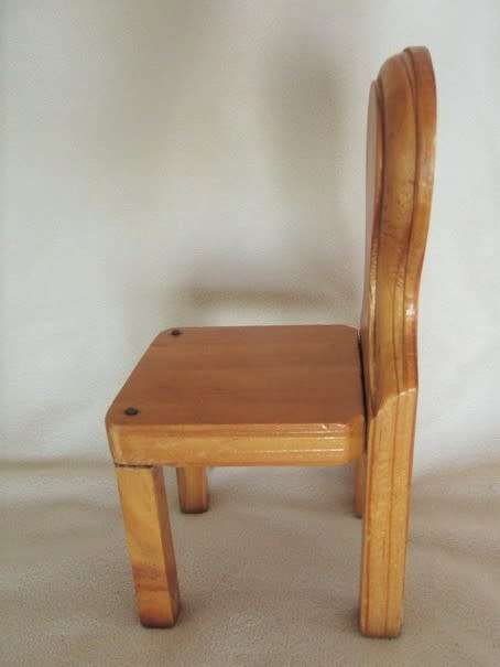 THREE SOLID WOODEN CHAIRS TO POSE YOUR BARBIES OR SMALL BEARS