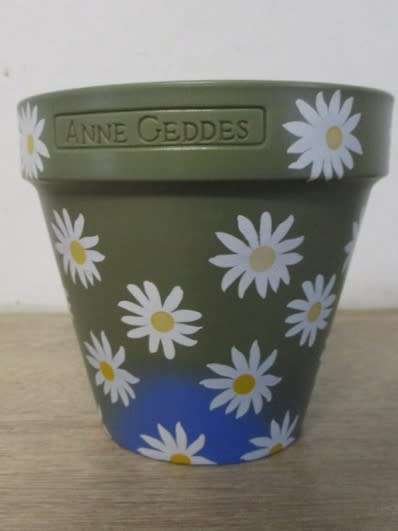 SWEET ANNE GEDDES BABY DAISY IN HER FLOWER POT