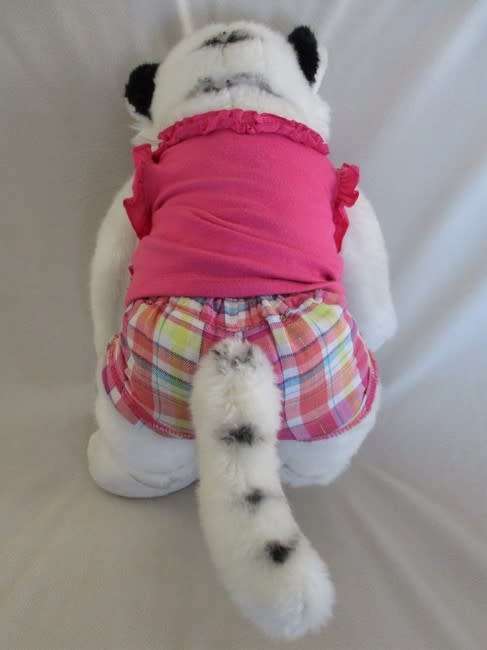 LARGE COLLECTABLE BUILD A BEAR TIGER IN ORIGINAL CLOTHES AND BOOTS - MEOWS WHEN YOU SQUEEZE HER ARM