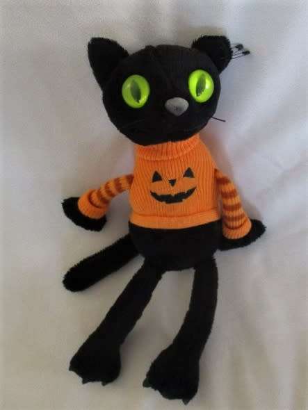 FOR ANNA-KARIEN ONLY - CRAZY HALLOWEEN CAT WITH BRIGHT GREEN EYES!