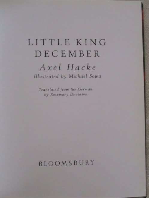 HARD COVER - A CHARMING BED TIME STORY - LITTLE KING DECEMBER BY AXEL HACKE - GREAT CONDITION