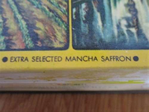 RARE - AN OLD SPANISH SAFFRON TIN