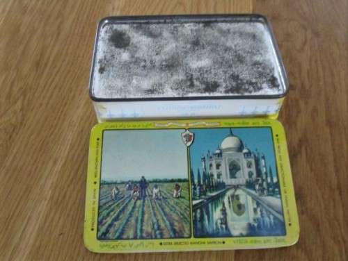 RARE - AN OLD SPANISH SAFFRON TIN