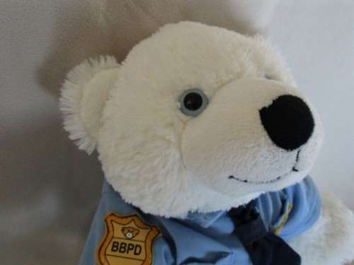 LARGE 38CM TALL COLLECTABLE BUILD A BEAR IN ORIGINAL BBPD (BUILD A BEAR POLICE DEPT) UNIFORM