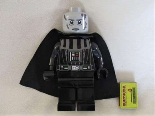 A 20CM TALL LEGO STAR WARS DARTH VADER TORCH - INCOMPLETE BUT WORKING