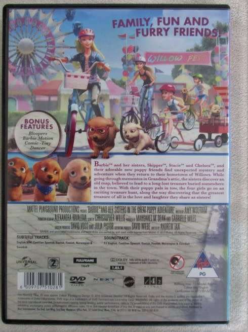 DVD - BARBIE & HER SISTERS IN THE GREAT PUPPY ADVENTURE