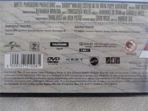 DVD - BARBIE & HER SISTERS IN THE GREAT PUPPY ADVENTURE