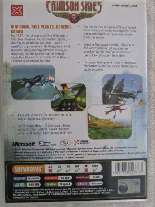 CRIMSON SKIES - XPLOSIV - PC CD-ROM