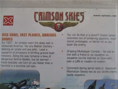 CRIMSON SKIES - XPLOSIV - PC CD-ROM