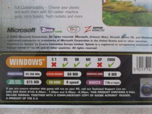 CRIMSON SKIES - XPLOSIV - PC CD-ROM