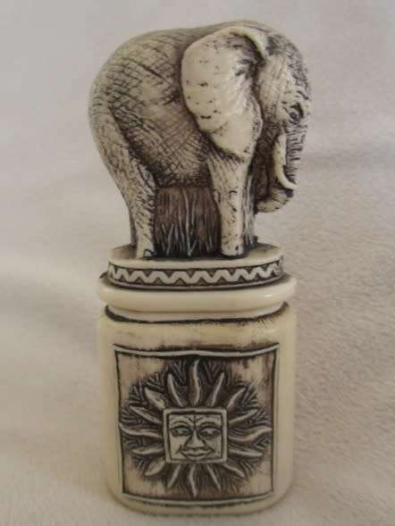 UNUSUAL ELEPHANT-SHAPED PERFUME BOTTLE FOR THE  COLLECTOR