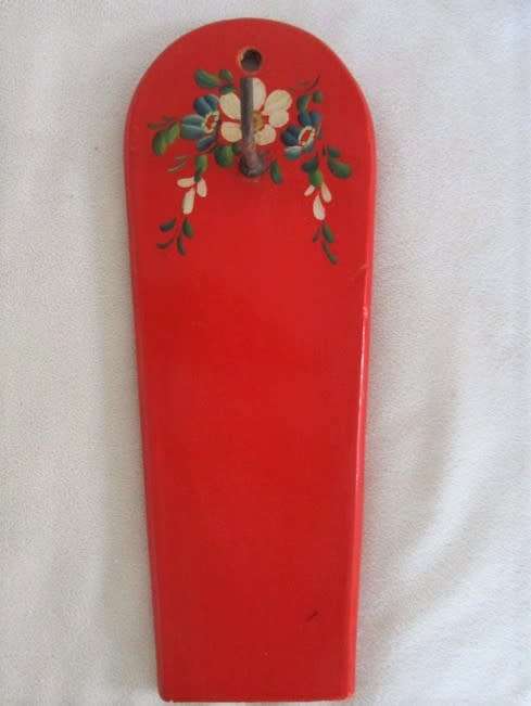 CANAL BARGEWARE ART - HAND PAINTED BRUSH ON WALL MOUNTED STAND