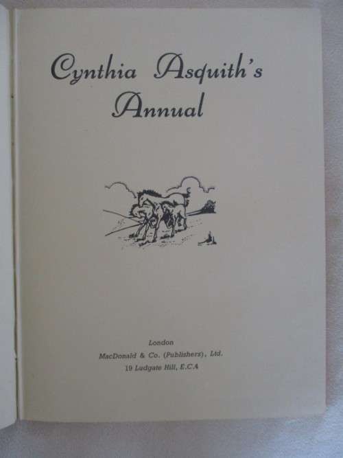 1947 - RARE ANNUAL - (LADY) CYNTHIA ASQUITH'S ANNUAL (WITH DUST COVER)