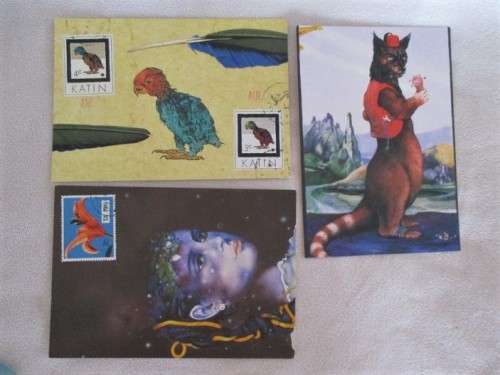RELISTED - BOX OF 42 HIGHLY COLLECTABLE (& WEIRD) GRIFFIN & SABINE POSTCARDS (UNUSED - NICK BANTOCK)