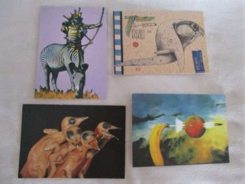 RELISTED - BOX OF 42 HIGHLY COLLECTABLE (& WEIRD) GRIFFIN & SABINE POSTCARDS (UNUSED - NICK BANTOCK)