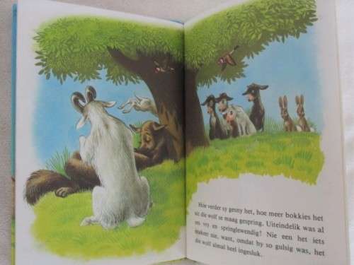 AFRIKAANS LADYBIRD BOEKIE - DIE WOLF EN DIE SEWE KLEIN BOKKIES