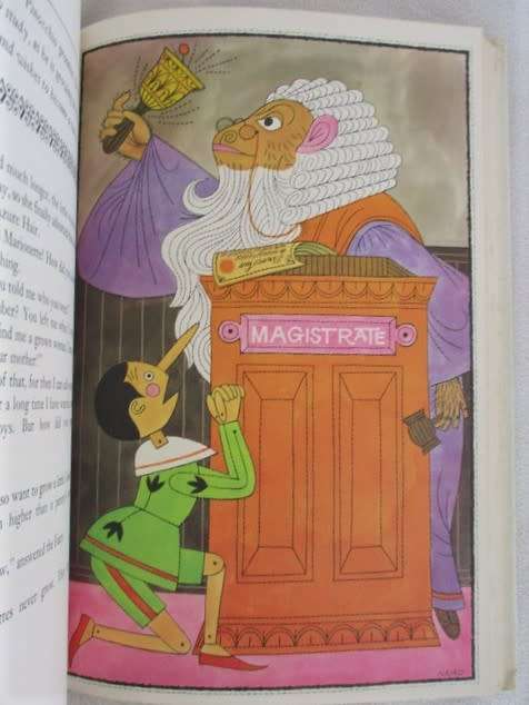 1963 HARDCOVER - AN EARLY EDITION OF THE ADVENTURES OF PINOCCHIO BY C. COLLODI
