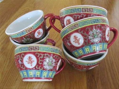 VINTAGE 1970's CHINESE ZHONGGUO JINGDEZHEN TEA SET IN GREAT CONDITION (24 PIECE - EXPORT MARKET)
