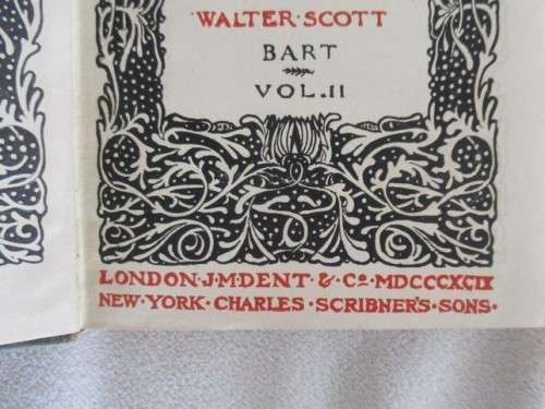 1899 - ANNE OF GEIERSTEIN BY SIR WALTER SCOTT - VOL.I AND II