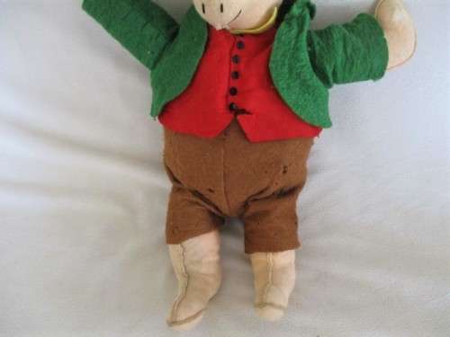 ADORABLE VINTAGE 1940's/50's FELT PIG
