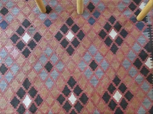 ENORMOUS HAND KNOTTED 100% WOOL KILIM  - 2M95 X 1M95 (2950MM X 1950MM)