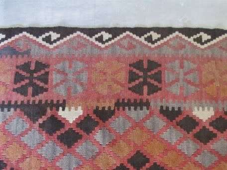 ENORMOUS HAND KNOTTED 100% WOOL KILIM  - 2M95 X 1M95 (2950MM X 1950MM)