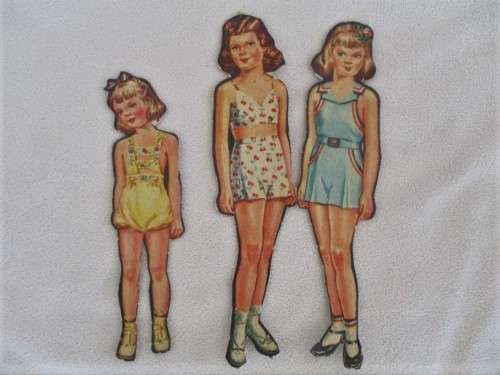 BARGAIN TIME!! A BATCH OF SEVENTEEN VINTAGE 1940's/50's PAPER DOLLS WITH OUTFITS!!