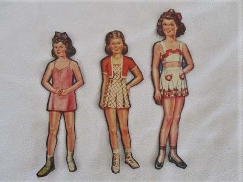 BARGAIN TIME!! A BATCH OF SEVENTEEN VINTAGE 1940's/50's PAPER DOLLS WITH OUTFITS!!