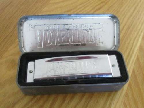 HOHNER, GERMANY 'ADVENTURE' HARMONICA 520/20  KEY C  - IN ORIGINAL TIN
